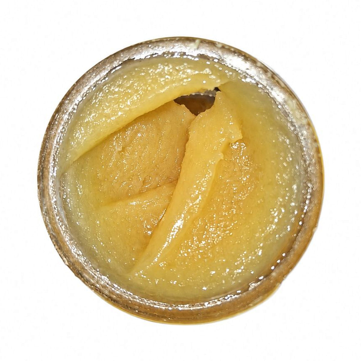 Arcadia THCA Live Resin Badder · Zooties open jar top view