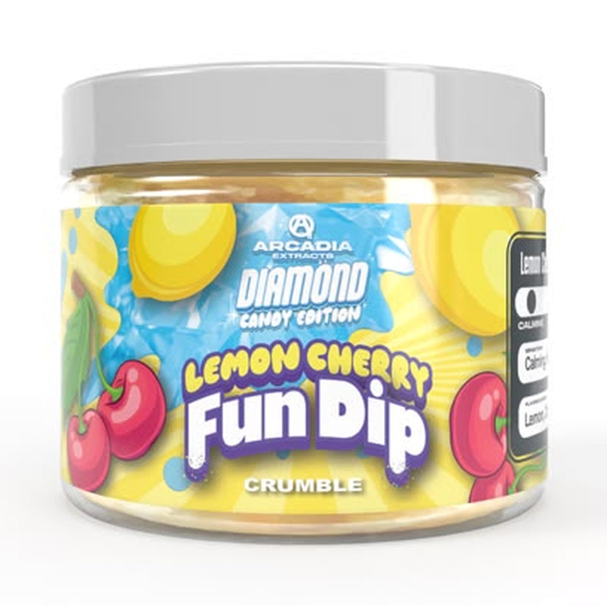 Arcadia THCA Live Resin Diamonds · Lemon Cherry Fun Dip jar