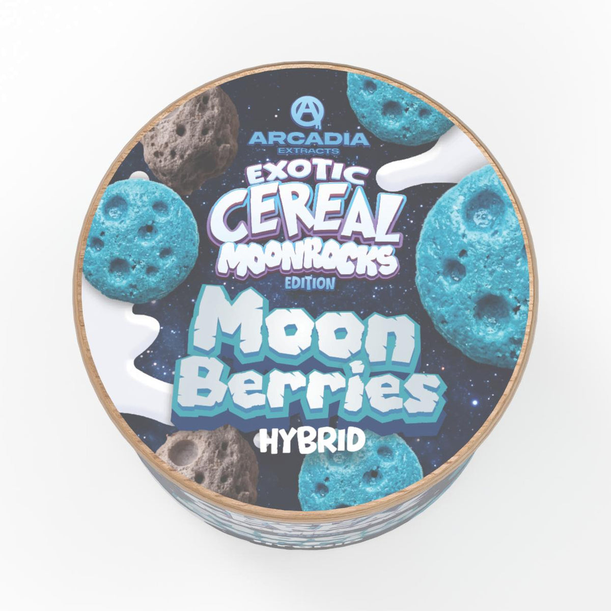 Arcadia THCA Moonrocks · Moon Berries lid
