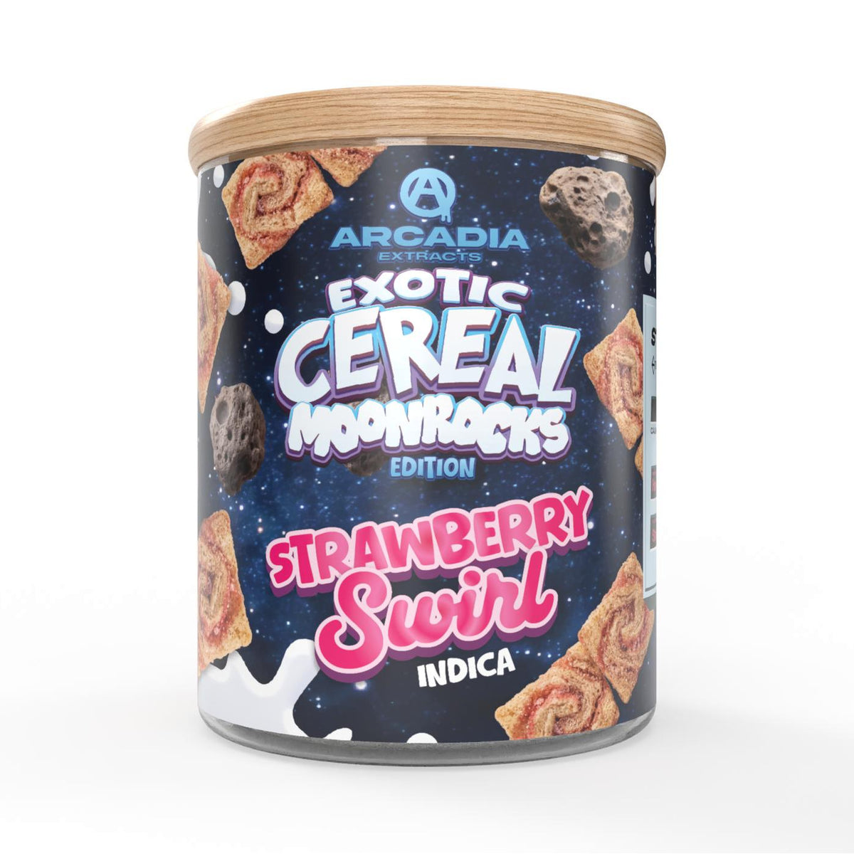 Arcadia THCA Moonrocks · Strawberry Swirl jar