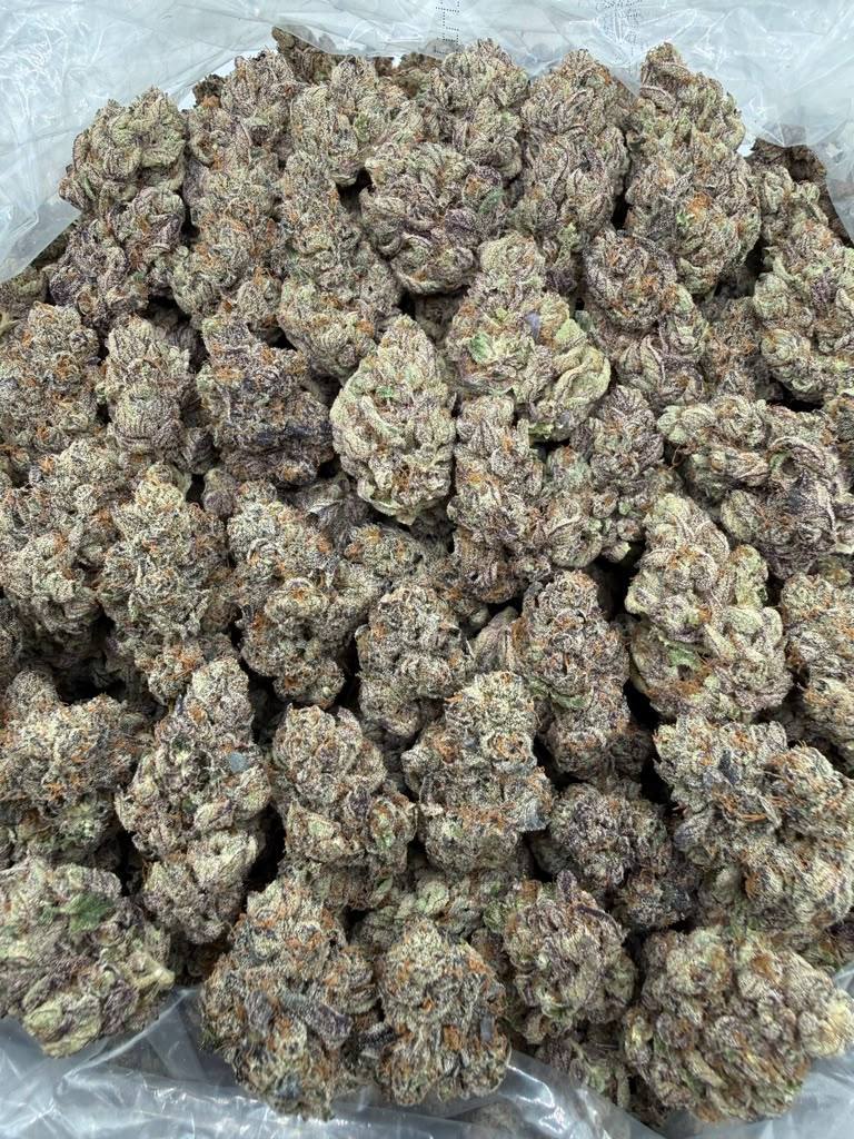 Pink Runtz X Cold Heart THCA flower buds, Arcadia exotic bigs grade, view 1