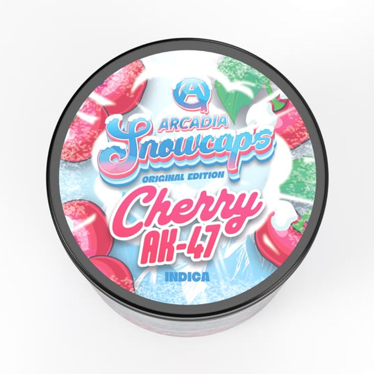 Arcadia THCA Snowcaps · Cherry AK-47 lid