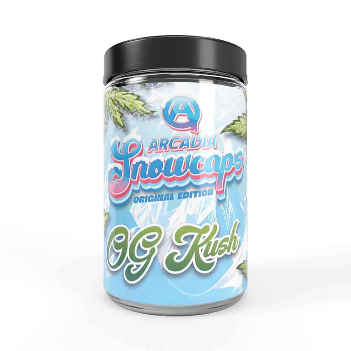 Arcadia THCA Snowcaps · OG Kush jar
