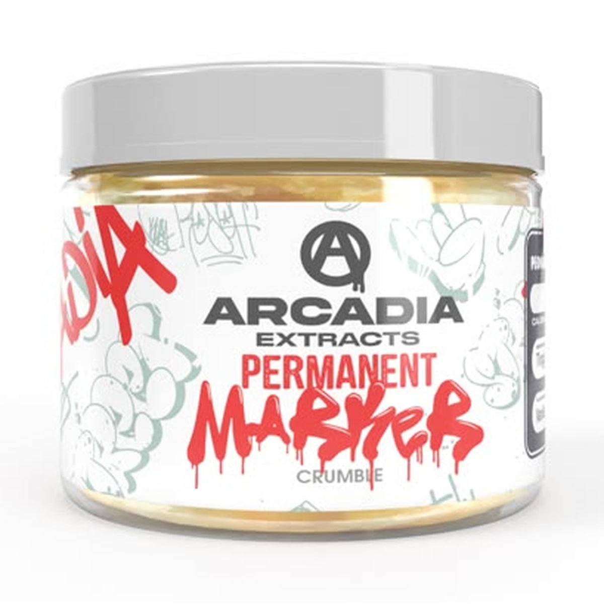 Arcadia THCA Live Resin Sugar · Permanent Marker jar