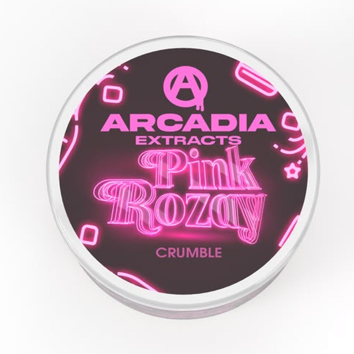 Arcadia THCA Live Resin Sugar · Pink Rozay lid